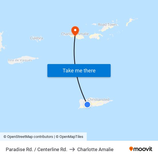Paradise Rd. / Centerline Rd. to Charlotte Amalie map