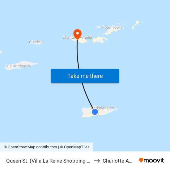 Queen St. (Villa La Reine Shopping Center) to Charlotte Amalie map