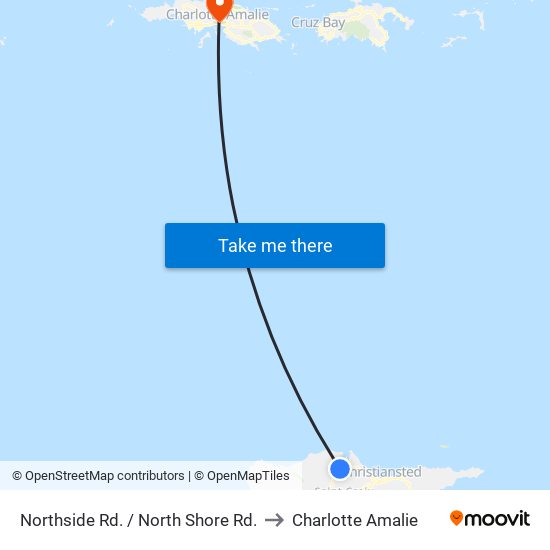 Northside Rd. / North Shore Rd. to Charlotte Amalie map