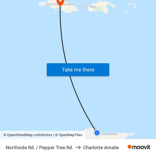 Northside Rd. / Pepper Tree Rd. to Charlotte Amalie map