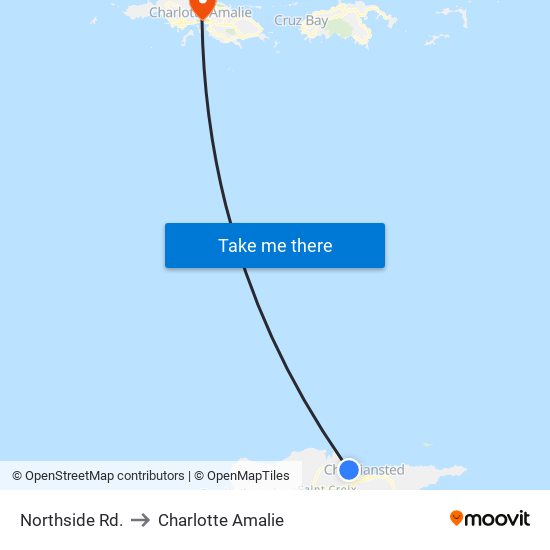 Northside Rd. to Charlotte Amalie map