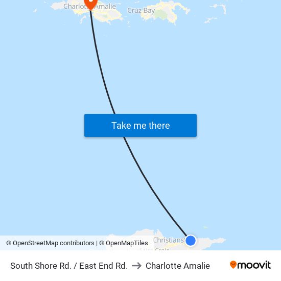 South Shore Rd. / East End Rd. to Charlotte Amalie map