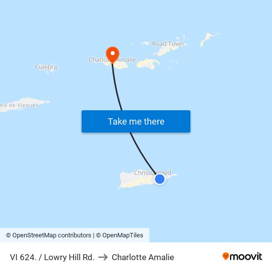 VI 624. / Lowry Hill Rd. to Charlotte Amalie map