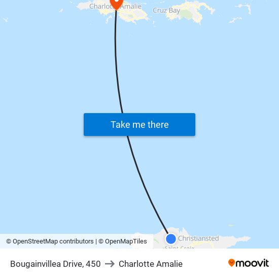Bougainvillea Drive, 450 to Charlotte Amalie map