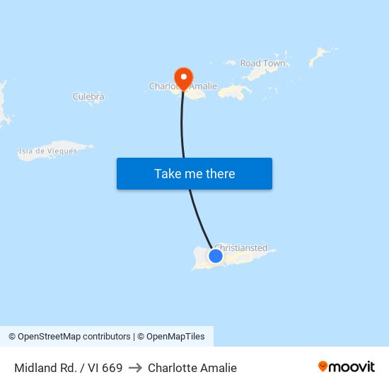 Midland Rd. / VI 669 to Charlotte Amalie map