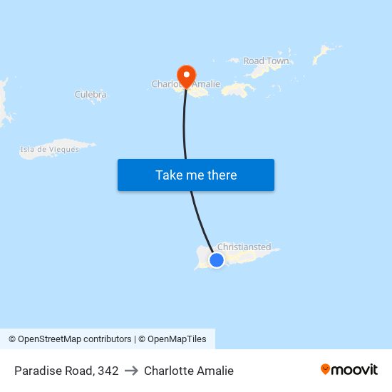 Paradise Road, 342 to Charlotte Amalie map