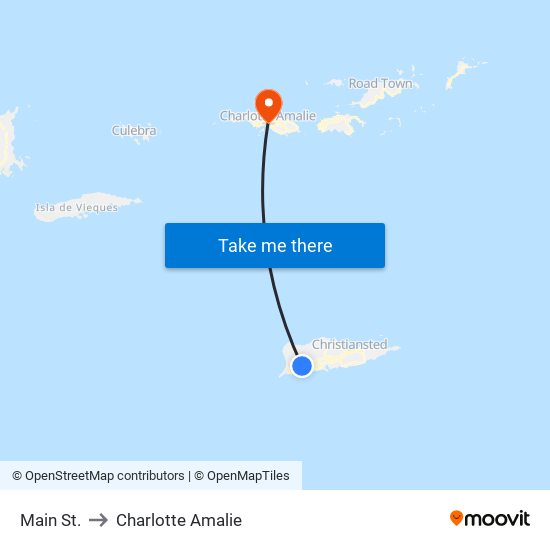 Main St. to Charlotte Amalie map