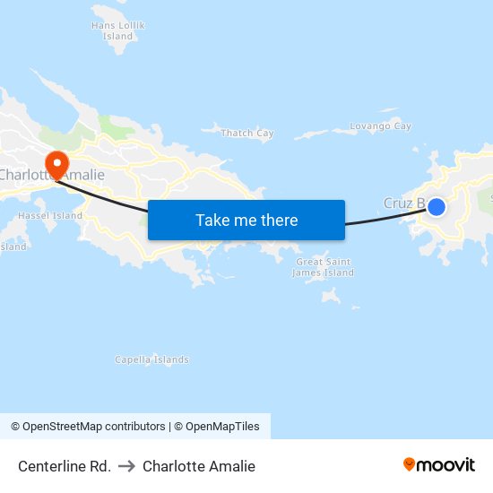 Centerline Rd. to Charlotte Amalie map