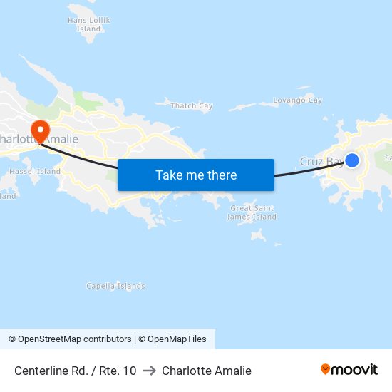 Centerline Rd. / Rte. 10 to Charlotte Amalie map