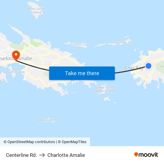 Centerline Rd. to Charlotte Amalie map