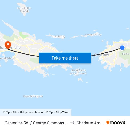 Centerline Rd. / George Simmons Dve. to Charlotte Amalie map
