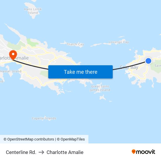 Centerline Rd. to Charlotte Amalie map