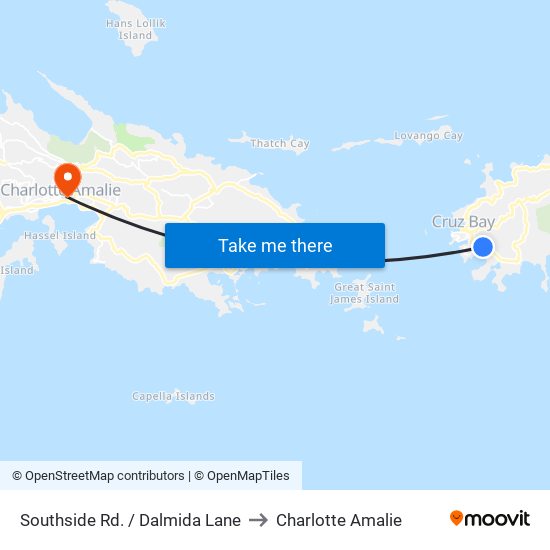 Southside Rd. / Dalmida Lane to Charlotte Amalie map