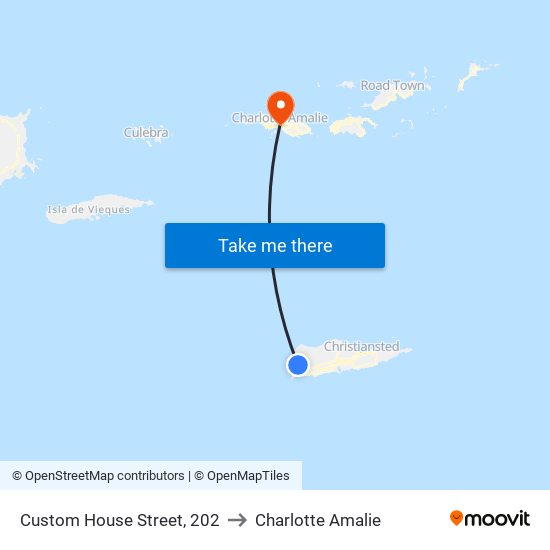 Custom House Street, 202 to Charlotte Amalie map