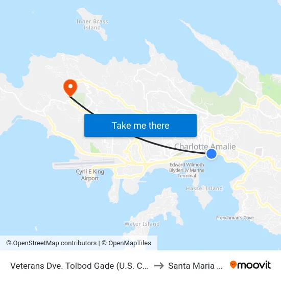Veterans Dve. Tolbod Gade (U.S. Coast Guard) to Santa Maria Estate map