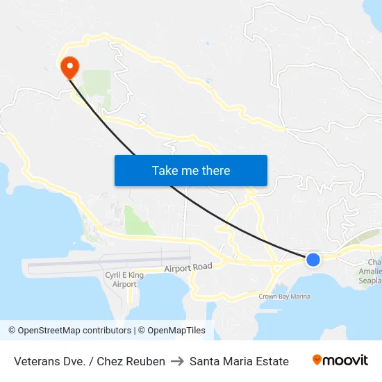 Veterans Dve. / Chez Reuben to Santa Maria Estate map