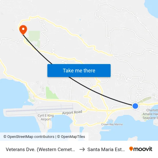 Veterans Dve. (Western Cemetery) to Santa Maria Estate map