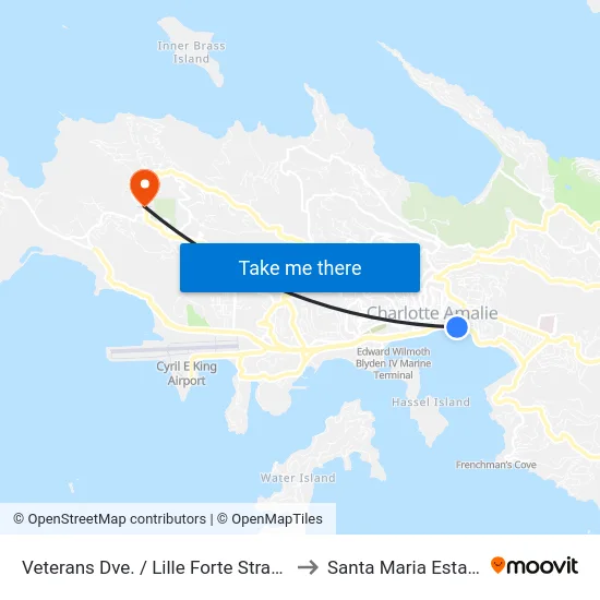 Veterans Dve. / Lille Forte Strade to Santa Maria Estate map