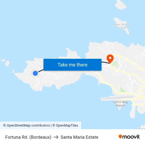 Fortuna Rd. (Bordeaux) to Santa Maria Estate map