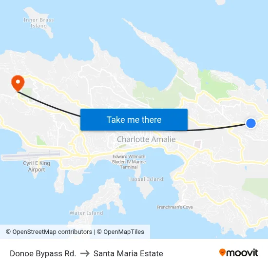 Donoe Bypass Rd. to Santa Maria Estate map