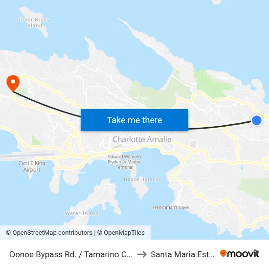 Donoe Bypass Rd. / Tamarino Circle to Santa Maria Estate map