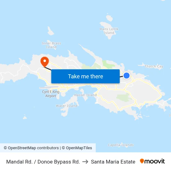 Mandal Rd. / Donoe Bypass Rd. to Santa Maria Estate map