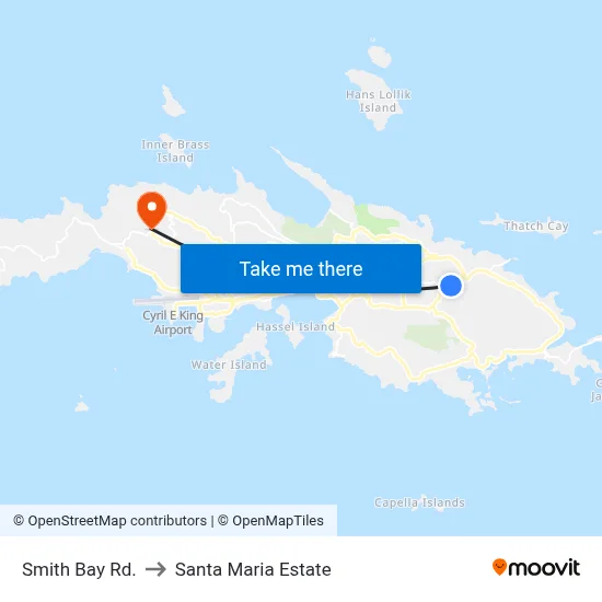 Smith Bay Rd. to Santa Maria Estate map
