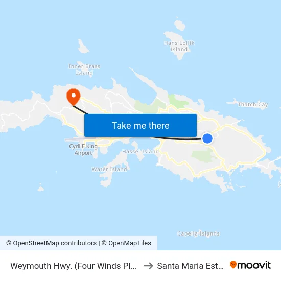 Weymouth Hwy. (Four Winds Plaza) to Santa Maria Estate map