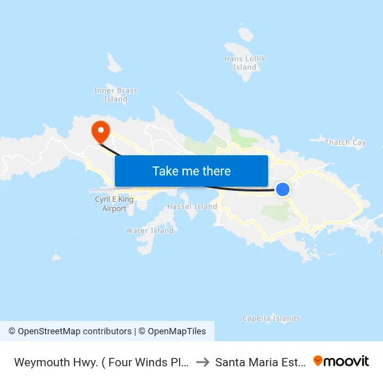 Weymouth Hwy. ( Four Winds Plaza) to Santa Maria Estate map