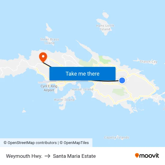 Weymouth Hwy. to Santa Maria Estate map