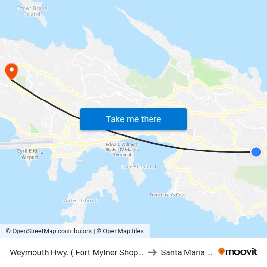 Weymouth Hwy. ( Fort Mylner Shopping Center) to Santa Maria Estate map