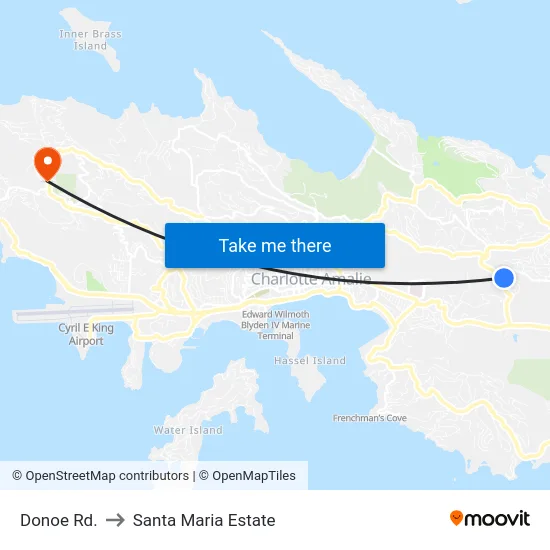 Donoe Rd. to Santa Maria Estate map