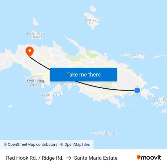 Red Hook Rd. / Ridge Rd. to Santa Maria Estate map