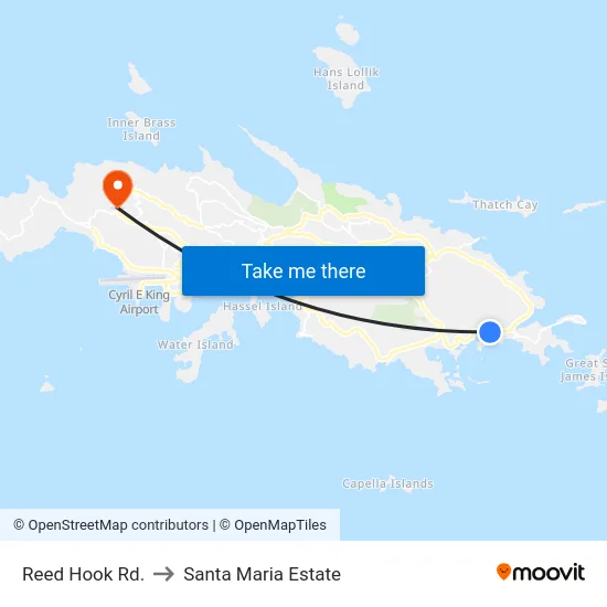 Reed Hook Rd. to Santa Maria Estate map