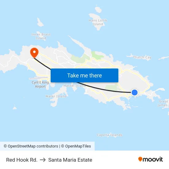 Red Hook Rd. to Santa Maria Estate map