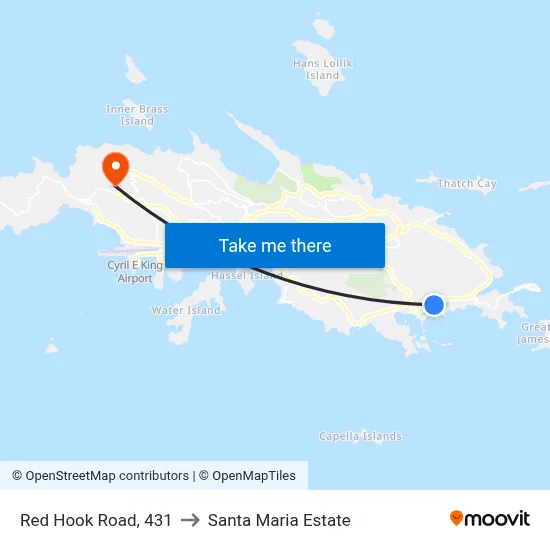 Red Hook Road, 431 to Santa Maria Estate map