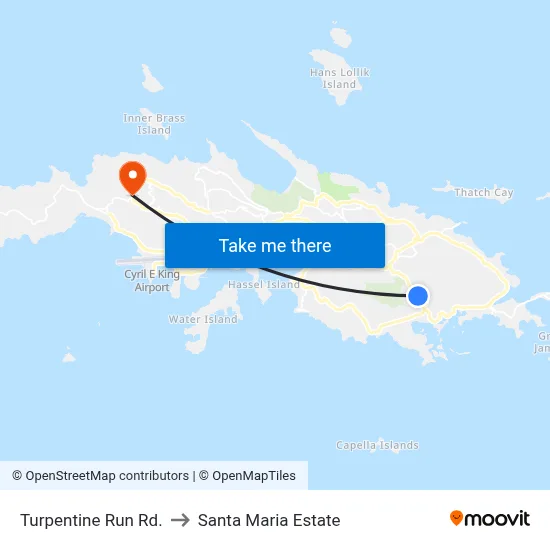 Turpentine Run Rd. to Santa Maria Estate map