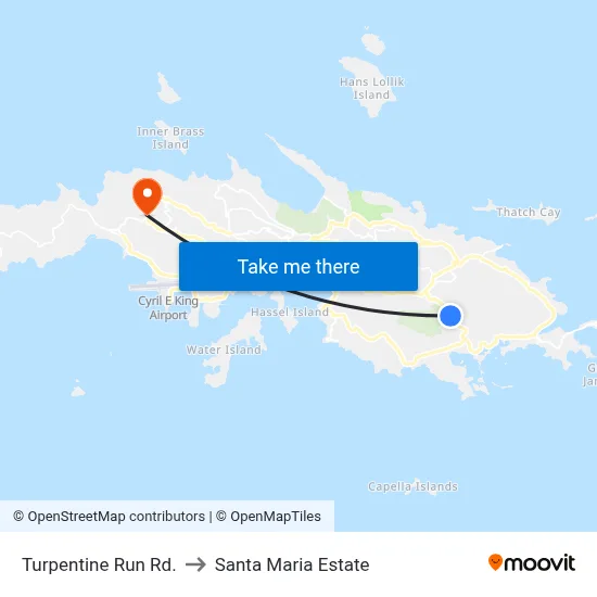 Turpentine Run Rd. to Santa Maria Estate map