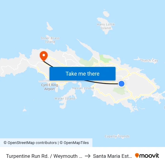 Turpentine Run Rd. / Weymouth Hwy to Santa Maria Estate map