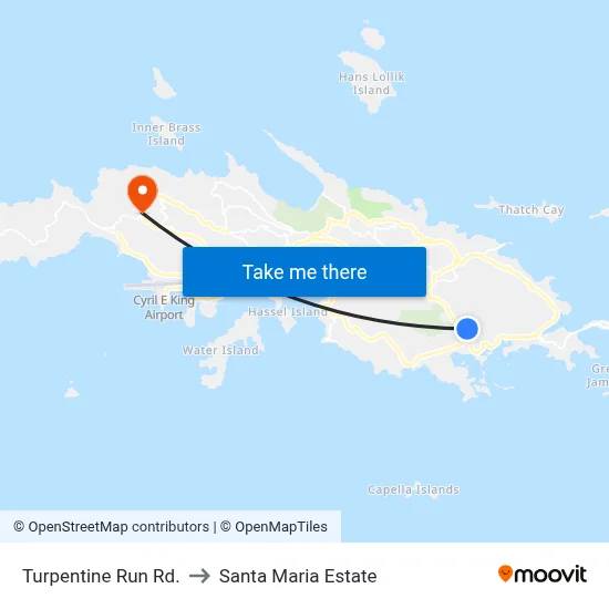Turpentine Run Rd. to Santa Maria Estate map
