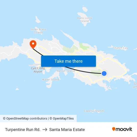 Turpentine Run Rd. to Santa Maria Estate map