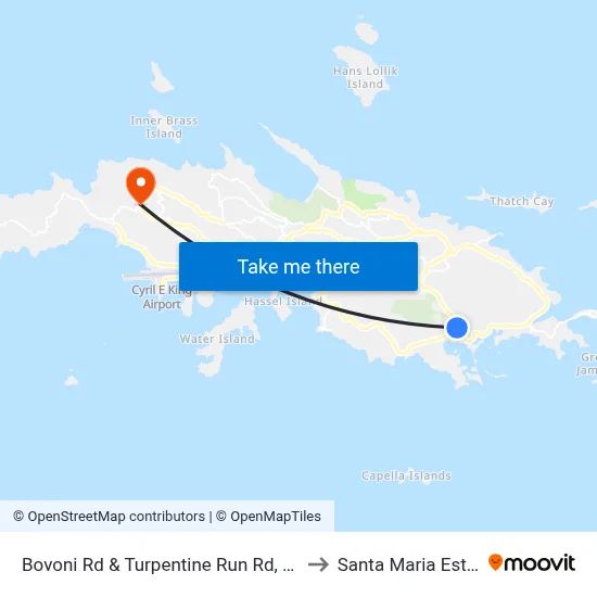 Bovoni Rd & Turpentine Run Rd, West to Santa Maria Estate map