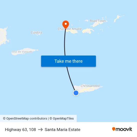 Highway 63, 108 to Santa Maria Estate map