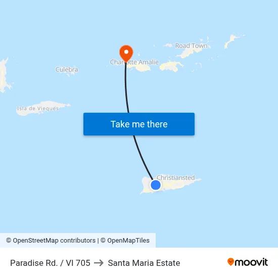 Paradise Rd. / VI 705 to Santa Maria Estate map