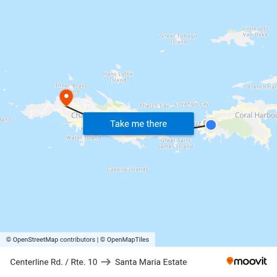 Centerline Rd. / Rte. 10 to Santa Maria Estate map
