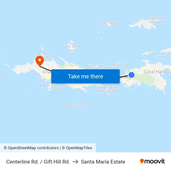 Centerline Rd. / Gift Hill Rd. to Santa Maria Estate map