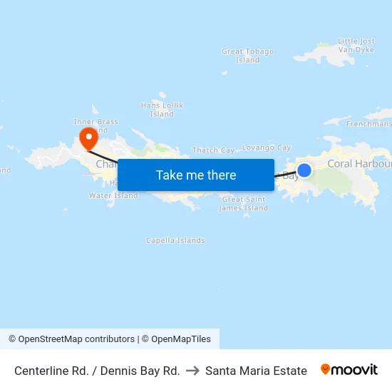 Centerline Rd. / Dennis Bay Rd. to Santa Maria Estate map