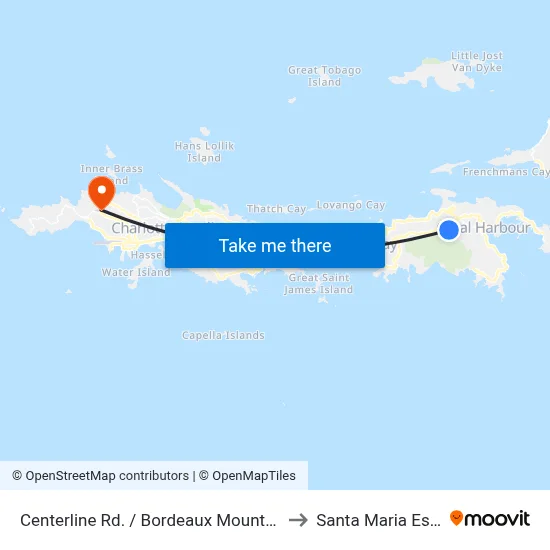 Centerline Rd. / Bordeaux Mountain Rd. to Santa Maria Estate map