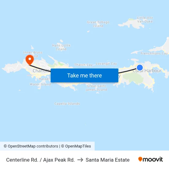 Centerline Rd. / Ajax Peak Rd. to Santa Maria Estate map