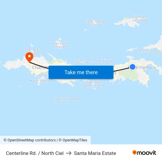 Centerline Rd. / North Ciel to Santa Maria Estate map
